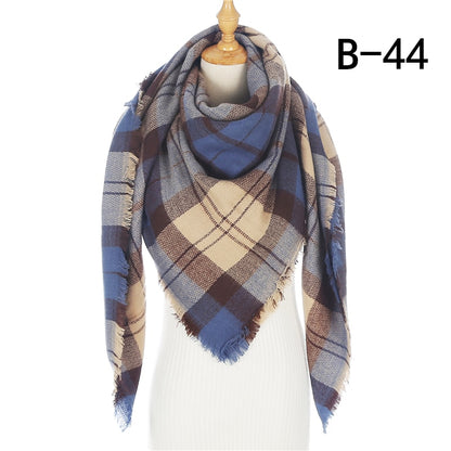 Designer 2020 knitted spring winter women scarf plaid warm cashmere scarves shawls luxury brand neck bandana pashmina lady wrap