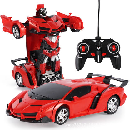 New 2 in 1 RC Car Toy Transformation Robots Car Driving Vehicle Sports Cars Models Remote Control Car RC Toy Gift for Boys Toy