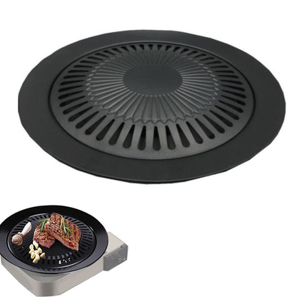 Korean Barbecue Tray Outdoor Cassette Oven Grill Pan Non-Stick Round Portable Nonstick Pan Teppanyaki Barbecue Grill Accessories