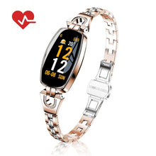 将图片加载到图库查看器，H8 Smart Watch Women Lady Blood Pressure Watch Heart Rate Monitor Fitness Tracker Smart Bracelet IP67 Waterproof Smartwatches
