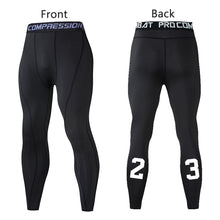 Load image into Gallery viewer, Men&#39;s Compression Pants Male Tights Leggings for Running Gym Sport Fitness Quick Dry Fit Joggings Workout White Black Trousers
