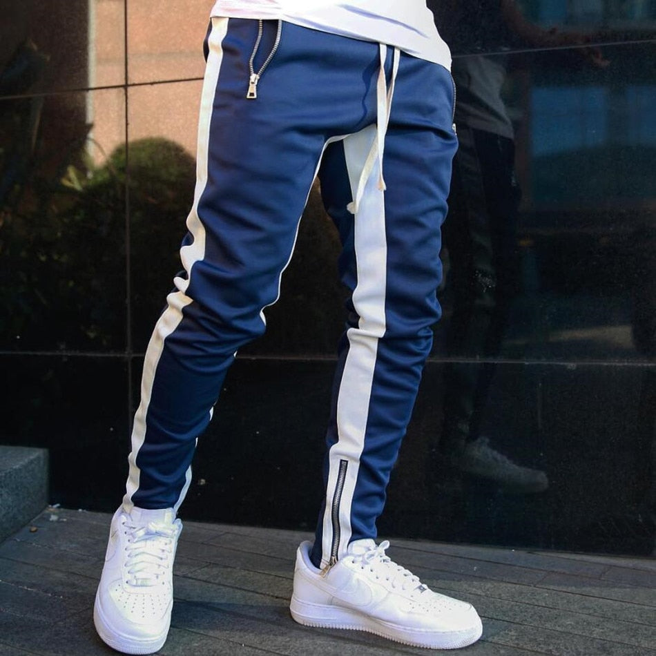 Men's Jogging Pants Fitness Men Sportswear Tracksuit Bottoms Skinny Sweatpants Trousers Black Gyms Jogger Track Running Walking Pants