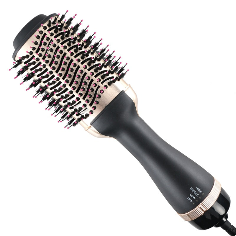 LISAPRO Black Golden Hair Dryer Brush Multifunctional Hair Styling Tools Hair Strightner And Curler Blowout Dryer