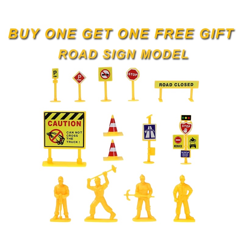 Mini Car & Storage Truck Alloy Diecast Car Engineering Excavator Toys Vehicles Truck Car Model Gift For Kids Boys 11 Pieces