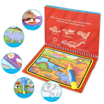 8 Styles Magic Water Drawing Book Coloring Doodle & Magic Pen Drawing Toys Early Education For Kids Birthday Gifts Puzzle Toys