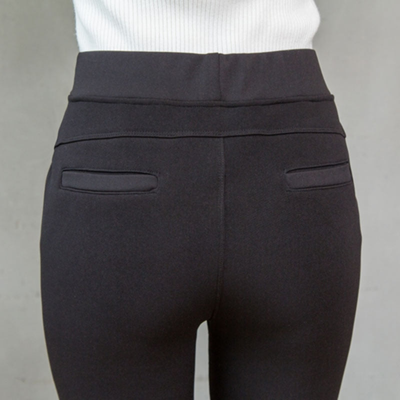 Winter Embroidery trousers women Fashion down Cotton Warm velvet Pants Mom Snow wear Thick straight pants Large Size sweatpants
