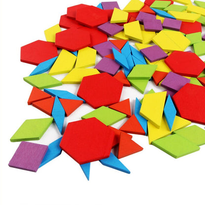 Hot Sale 155pcs Wooden Jigsaw Puzzle Board Set Colorful Baby Montessori Educational Toys for Children Learning Developing Toy