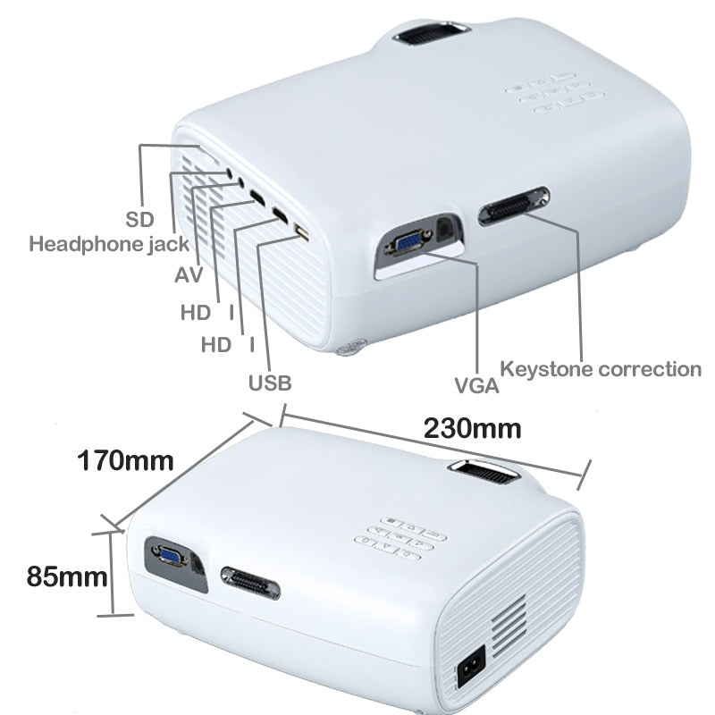 WZATCO E600 Android 10.0 Wifi Smart Portable Mini LED Projector Support Full HD 1080p 4K AC3 Video Home Theater Beamer Proyector