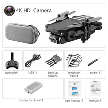 Cargar imagen en el visor de la galería, Drone 4k HD Wide Angle Camera 0.3MP/5.0MP/4K HD Cameras Mini Drone LS-MIN Dron Camera Quadcopter Height Keep Drones Toys Gifts
