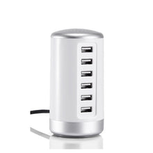 Load image into Gallery viewer, Multi-port Charger 6 USB Port Desktop Charger Rapid Tower Charging Station Power Adapter 30W LED Indicator UL Certification US
