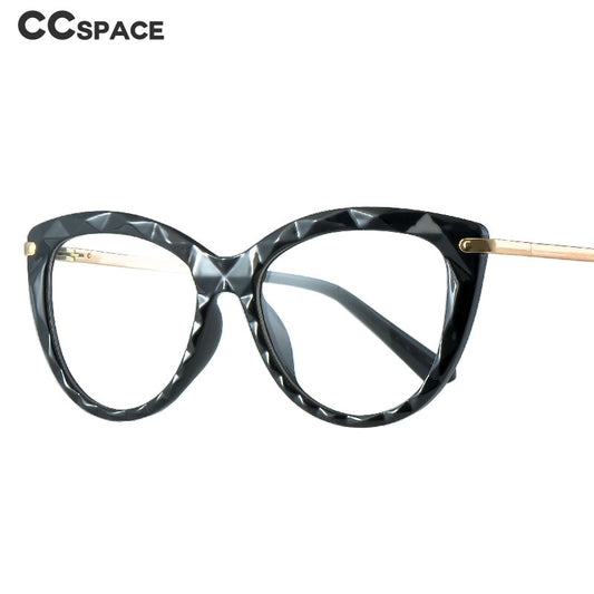 51009 Plastic Titanium Glasses Frames Cat Eye Women Diamond Bump Optical Fashion Computer Glasses