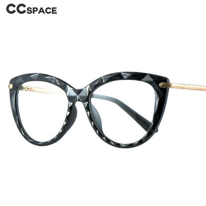 51009 Plastic Titanium Glasses Frames Cat Eye Women Diamond Bump Optical Fashion Computer Glasses