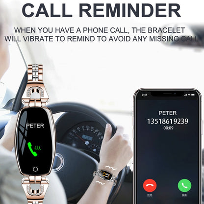 H8 Smart Watch Women Lady Blood Pressure Watch Heart Rate Monitor Fitness Tracker Smart Bracelet IP67 Waterproof Smartwatches
