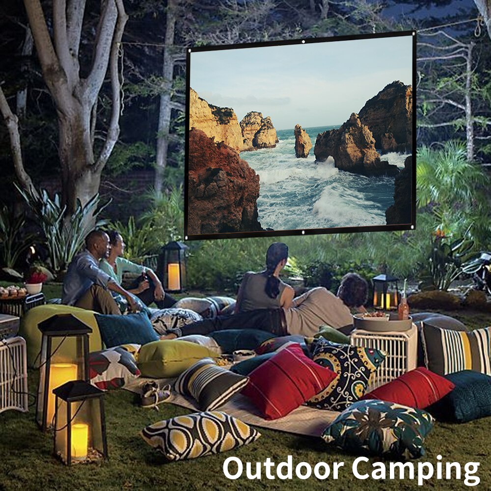 LEJIADA Projector portable folding soft screen 60 72 84 100 120 150 inches home outdoor KTV portable 3d HD screen projection
