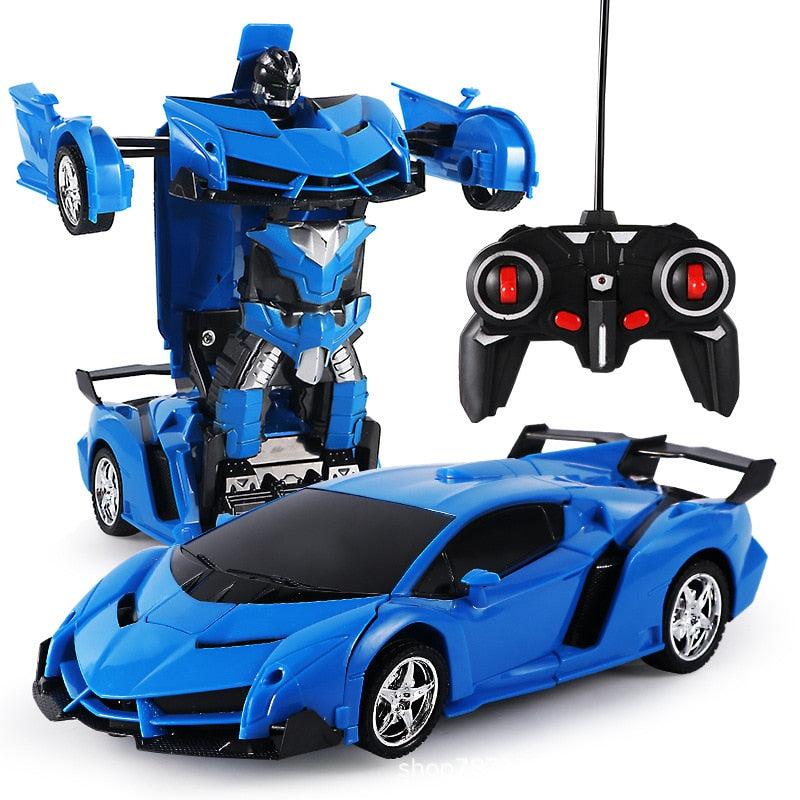New 2 in 1 RC Car Toy Transformation Robots Car Driving Vehicle Sports Cars Models Remote Control Car RC Toy Gift for Boys Toy
