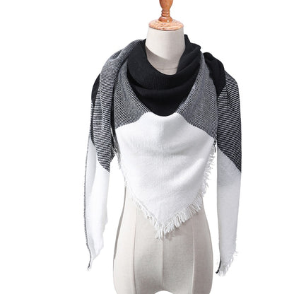 Designer 2020 knitted spring winter women scarf plaid warm cashmere scarves shawls luxury brand neck bandana pashmina lady wrap