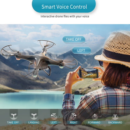 SNAPTAIN SPF600MQ Drone with Camera WiFi FPV RC Quadcopter 720P HD Camera Voice Control Gesture Control for Beginners