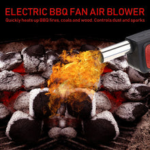 Load image into Gallery viewer, Handheld BBQ Fan Air Blowers Outdoor Camping Portable Electric Cooking BBQ Barbecue Fan Air Bellows Blower Cooking Tool Grill
