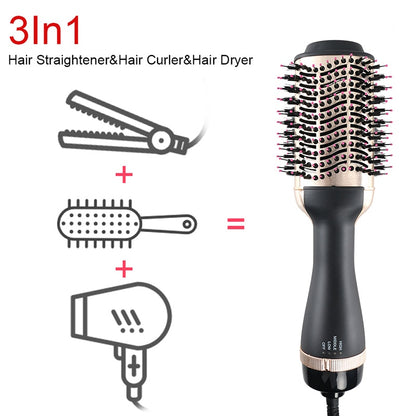 LISAPRO Black Golden Hair Dryer Brush Multifunctional Hair Styling Tools Hair Strightner And Curler Blowout Dryer