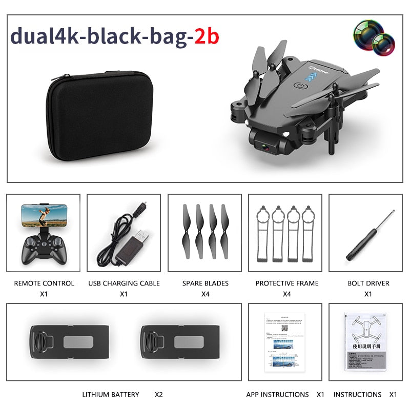 S603 RC Mini Drone With 4K HD Dual Camera Aerial Photography WIFI FPV Foldable Durable Quadcopter Height Hold Toys
