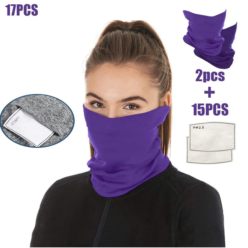 2pcs Windproof Hiking Riding Scarf Outdoor Sun Protection Bandana Ice Cycling FaceNeck Gaiter Scarf Anti-sweat Cycling Face Mask