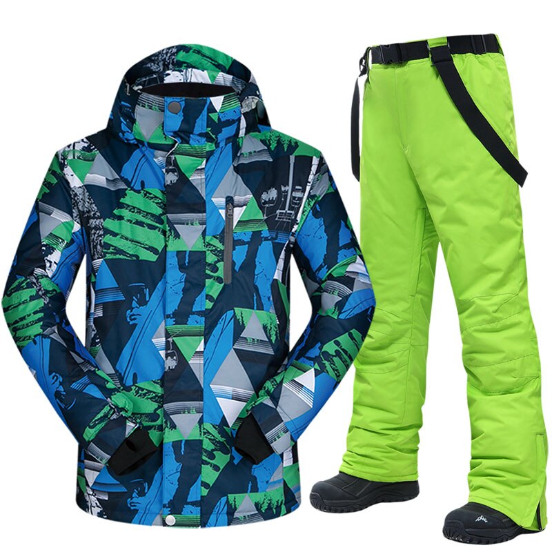 Ski Suit Men Winter Warm Windproof Waterproof Outdoor Sports Snow Jackets and Pants Hot Ski Equipment Snowboard Jacket Men Brand