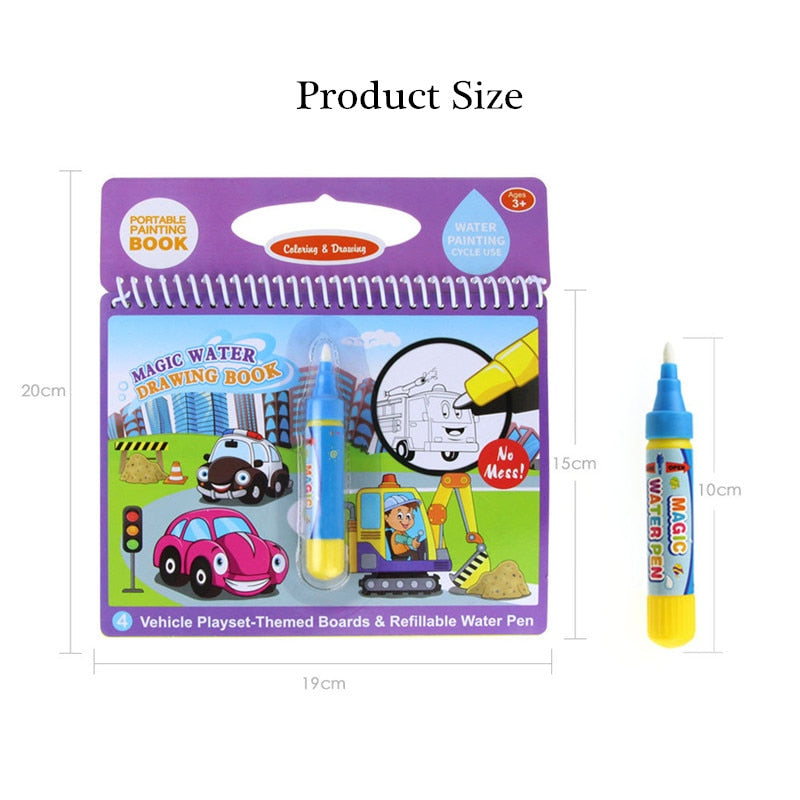 8 Styles Magic Water Drawing Book Coloring Doodle & Magic Pen Drawing Toys Early Education For Kids Birthday Gifts Puzzle Toys