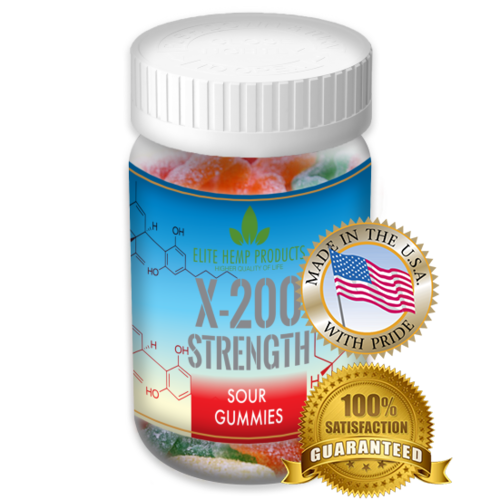 x200 Strength Elite Gummies Hemp Infused Sour Gummies