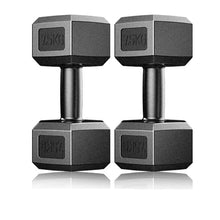 将图片加载到图库查看器，Hexagonal Hand Ling Home Sports Equipment Dumbbell Rack with 5/10/15/20kg Whole Set
