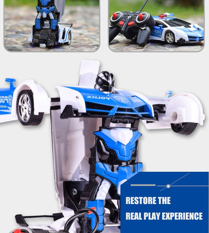 New 2 in 1 RC Car Toy Transformation Robots Car Driving Vehicle Sports Cars Models Remote Control Car RC Toy Gift for Boys Toy