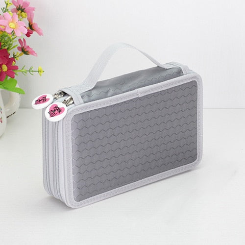 36/48/72 Holes Oxford School Pencil Case Kawaii Penalty Pencilcase Large Pen Bag Box Multi Kids Multifunction Stationery Pouch