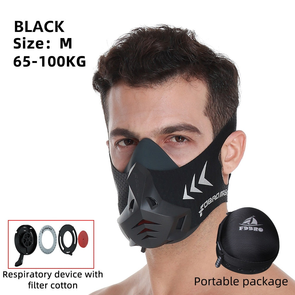 FDBRO Sport Mask Training Sports Mask 3.0 Running Masks For Fitness Gym Workout Resistance Elevation Cardio Endurance Breathing