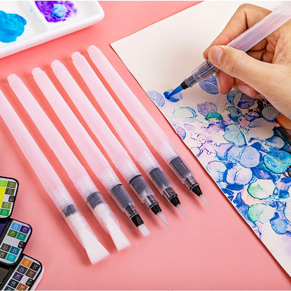 Superior Solid Watercolor Paint With 6Pcs Water Brush Pen Foldable Travel Water Color Pigment