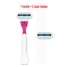 Charger l&#39;image dans la galerie, Female Safety Razor Blades Beauty Shaving For Women 3 Layer Blade Shaver Razor Blade Replacement Head For Gillette Venus
