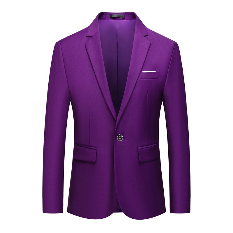 Black Classy Men's Blazer Jacket One Button Slim Wedding Suit Men Solid M-3XL Mens Casual Blazers White Customizable Big Size