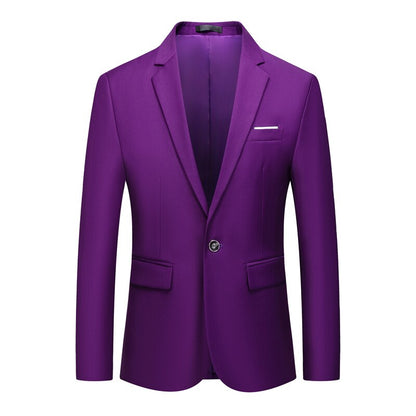 Black Classy Men's Blazer Jacket One Button Slim Wedding Suit Men Solid M-3XL Mens Casual Blazers White Customizable Big Size