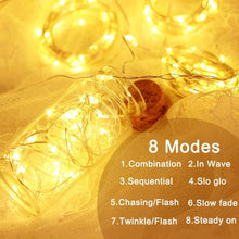 Load image into Gallery viewer, USB LED Curtain Light Fairy String Lights 8Mode 3X3M 3X1M 3X2M Fairy Garland For New Year Christmas Outdoor Wedding Home Decor
