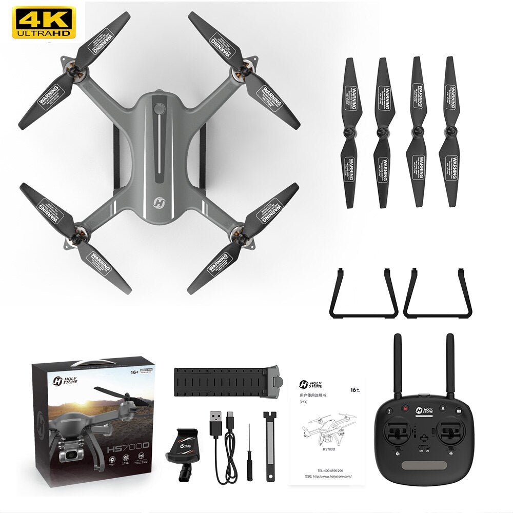 Holy Stone HS700D Drone 4K GPS Profissional Quadcopter 5GHz FPV RC Helicopter 25KM/H 22 Mins Flight Time Brushless Motor Drone