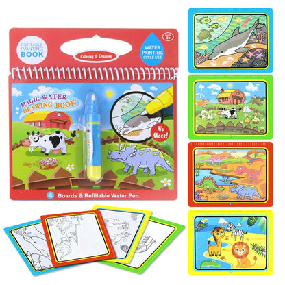 8 Styles Magic Water Drawing Book Coloring Doodle & Magic Pen Drawing Toys Early Education For Kids Birthday Gifts Puzzle Toys