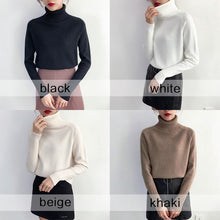 將圖片載入圖庫檢視器 SURMIITRO Cashmere Knitted Sweater Women 2020 Autumn Winter Korean Turtleneck Long Sleeve Pullover Female Jumper Green Knitwear
