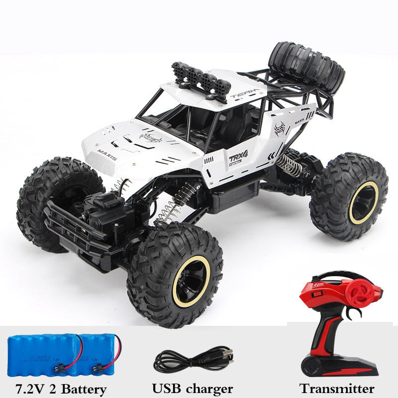 RC Car 4WD climbing Car 4x4 Double Motors Drive Bigfoot Car Remote Control Model Off-Road Vehicle toys For Boys Kids Gift 1/12 Size