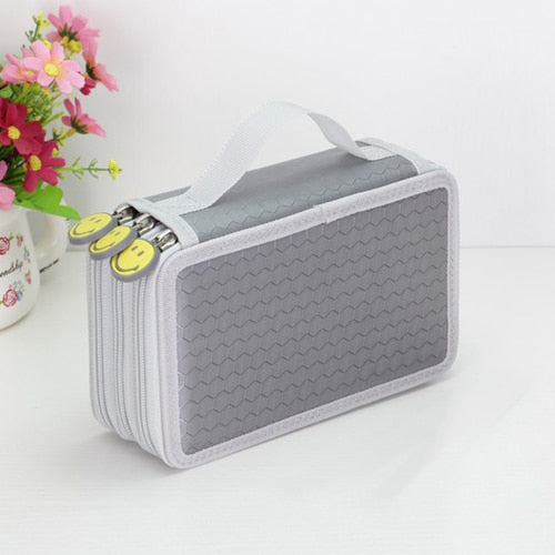 36/48/72 Holes Oxford School Pencil Case Kawaii Penalty Pencilcase Large Pen Bag Box Multi Kids Multifunction Stationery Pouch