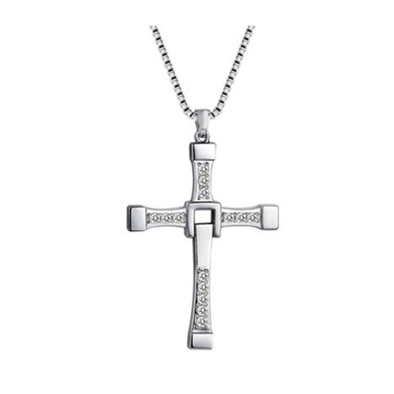 Fast and Furious Pendant Necklace dominic toretto cross Men's Pendants For Men Jewelry Crystal Necklace