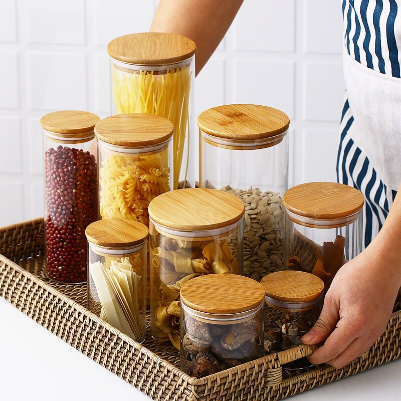 Mason candy Jar for Spices Glass Transparent Container Glass Jars with Lids Cookie Jar Kitchen Jars and Lids Small size Wholesal