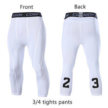 Load image into Gallery viewer, Men&#39;s Compression Pants Male Tights Leggings for Running Gym Sport Fitness Quick Dry Fit Joggings Workout White Black Trousers
