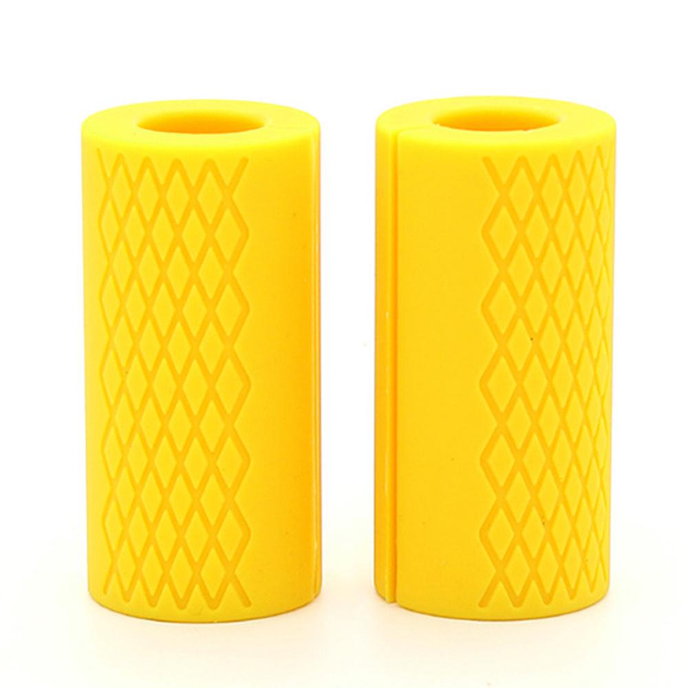 1 Pair Dumbbell Thick Bar Handles Gym Weightlifting Support Silicon Anti-Slip Protect Pad Body Building Fitness Equipment