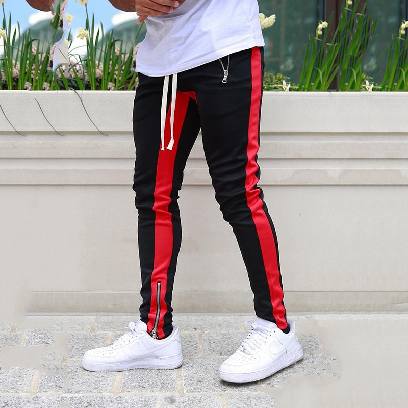 Men's Jogging Pants Fitness Men Sportswear Tracksuit Bottoms Skinny Sweatpants Trousers Black Gyms Jogger Track Running Walking Pants
