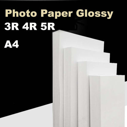 High glossy photo paper A4  5R 4R for color inkjet printer Luminous smooth surface different size 100sheets/pack