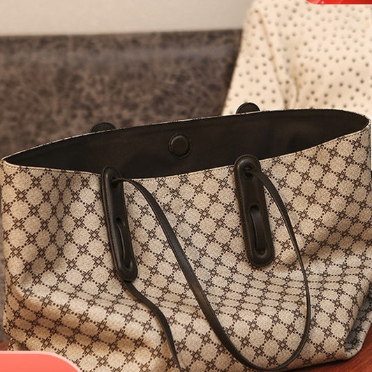 Criss-Cross Handbag 2021 Autumn/Winter new style mother tote bag wild fashion portable big bag trend