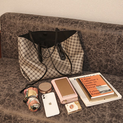Criss-Cross Handbag 2021 Autumn/Winter new style mother tote bag wild fashion portable big bag trend
